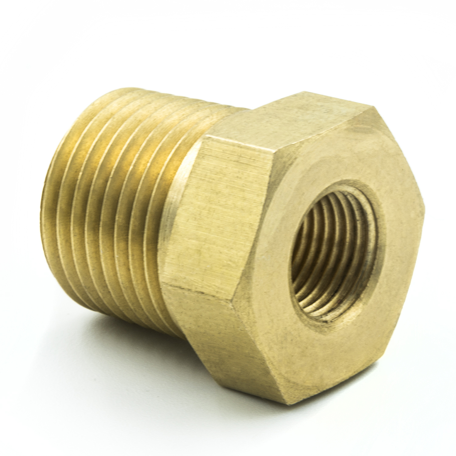 AutoMeter 2284 FITTING, ADAPTER, 3/8\" NPT MALE, 1/8\" NPT FEMALE, BRASS